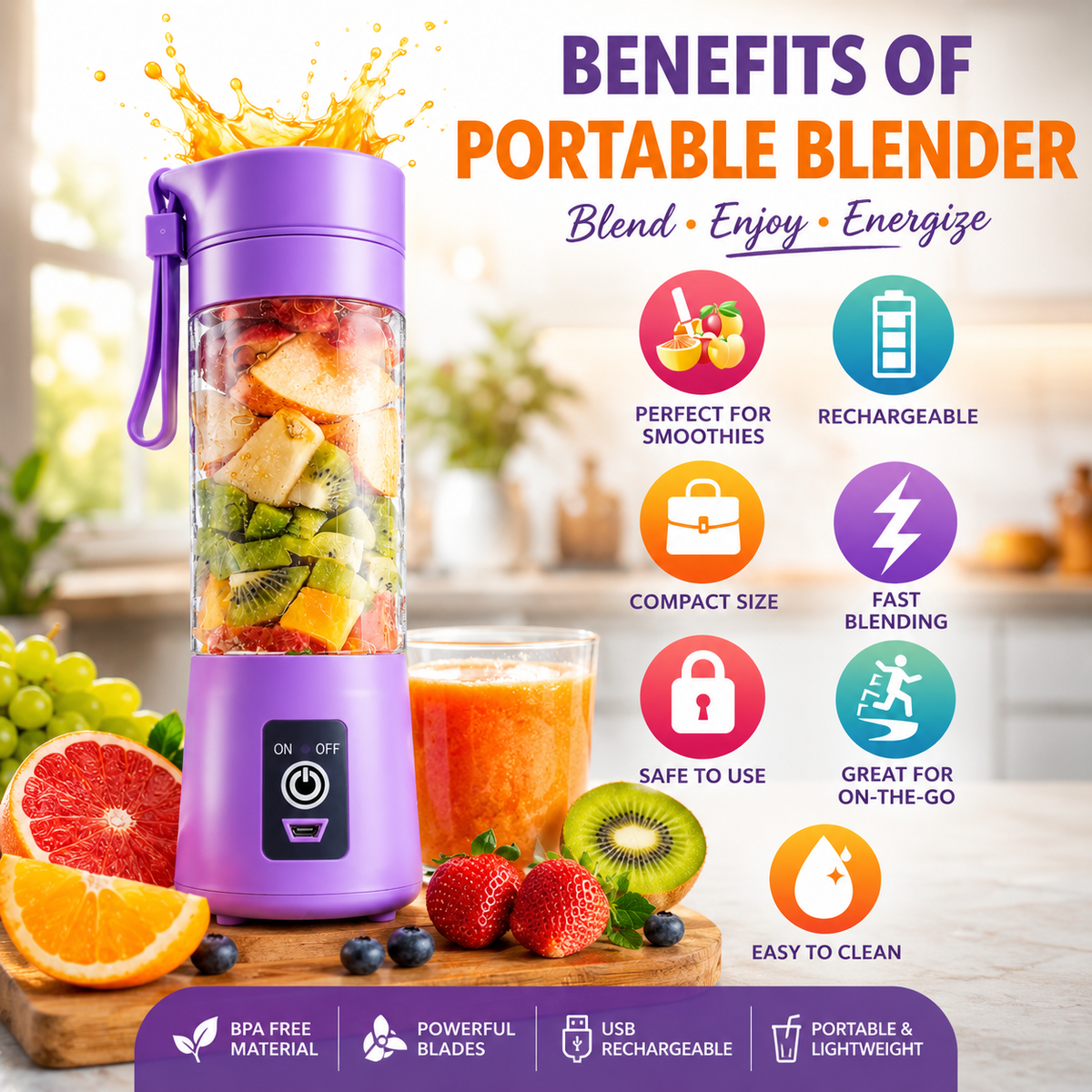 Portable USB Mini Blender